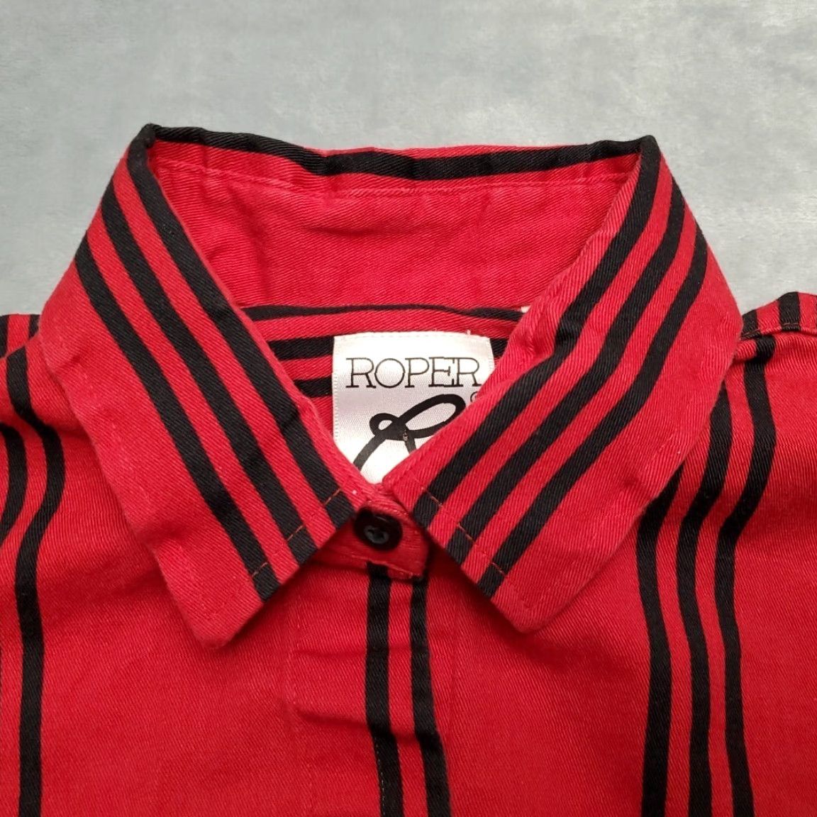 Roper Roper Shirt Womens Medium Red Aztec Pattern Striped Long Sleeve Western Cowboy Button-Up Size M / US 6-8 / IT 42-44 - 4 Thumbnail