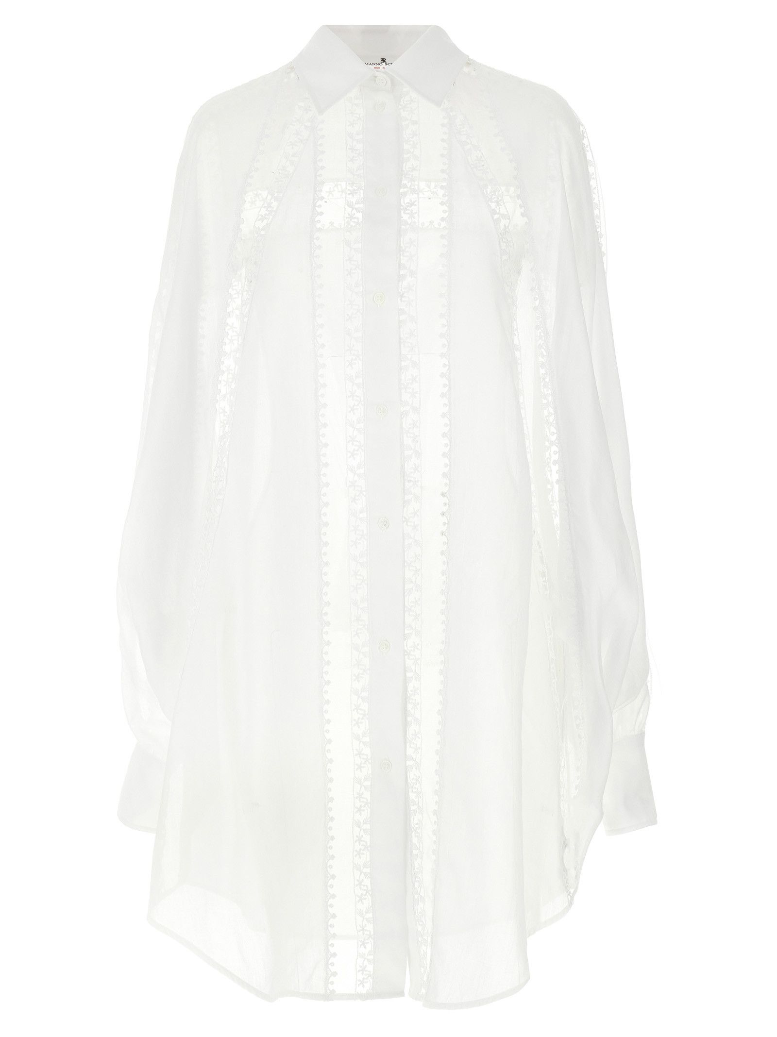 Tシャツ・カットソー ERMANNO SCERVINO Polka dot shirt flower brooch Ermanno Scervino Polka dot shirt flower brooch | The Fashion