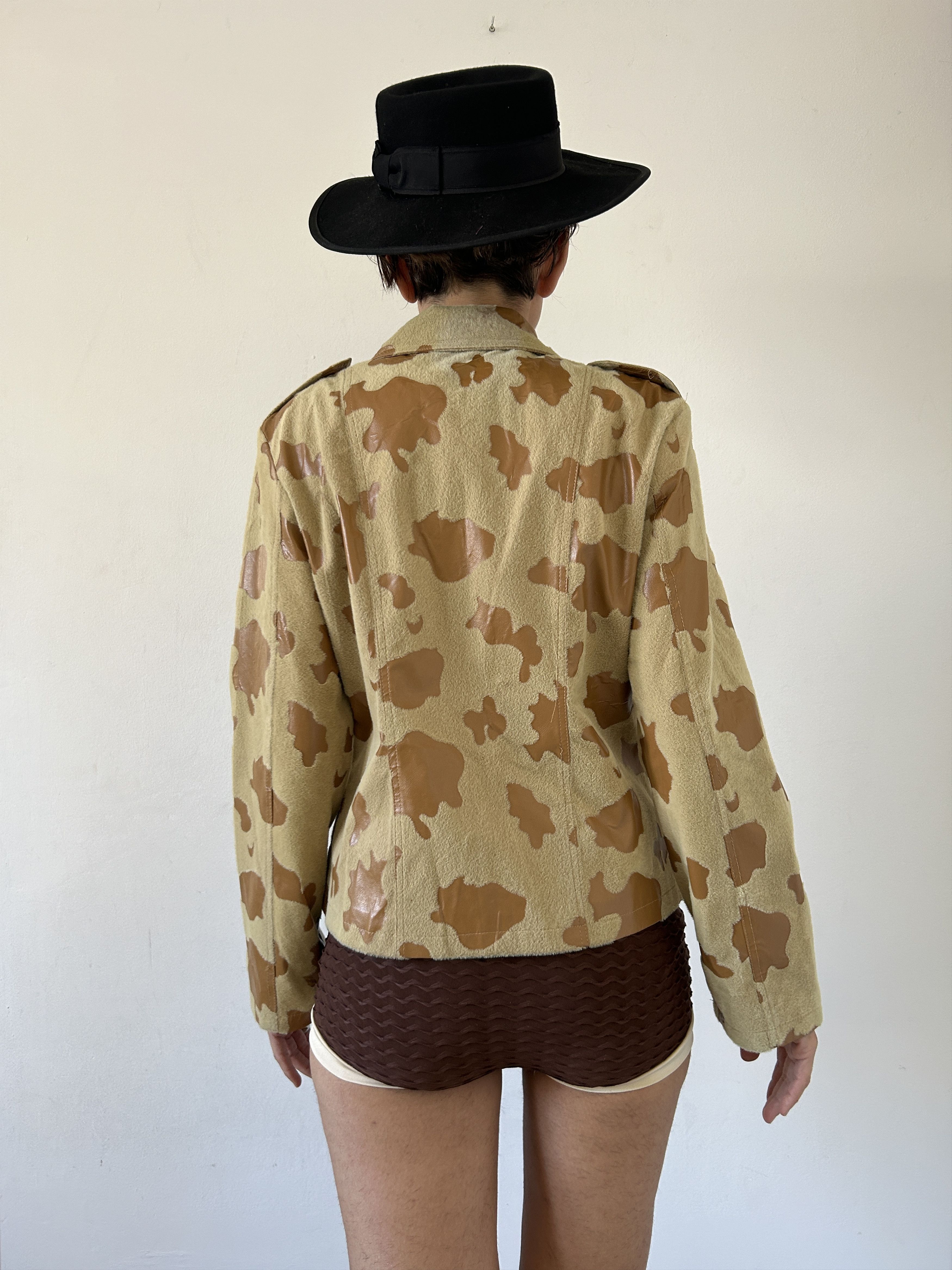 Vintage Vintage y2k cow print zip up jacket Size XL / US 12-14 / IT 48-50 - 2 Thumbnail