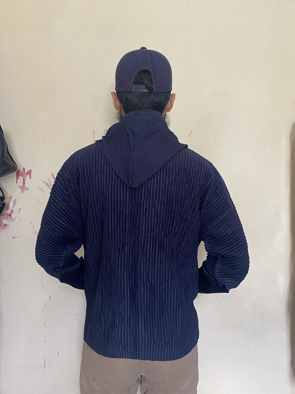 Homme Plisse Issey Miyake MONPLISSE PARIS Two way plisse zip up Outer Navy Size US M / EU 48-50 / 2 - 10 Thumbnail