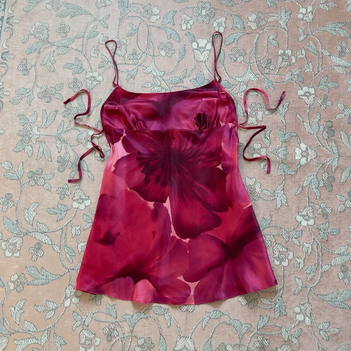 early 2000s wedding dresses VDP Collection 2000s Floral Slip Dress – S-M – Sourced by Scottie
