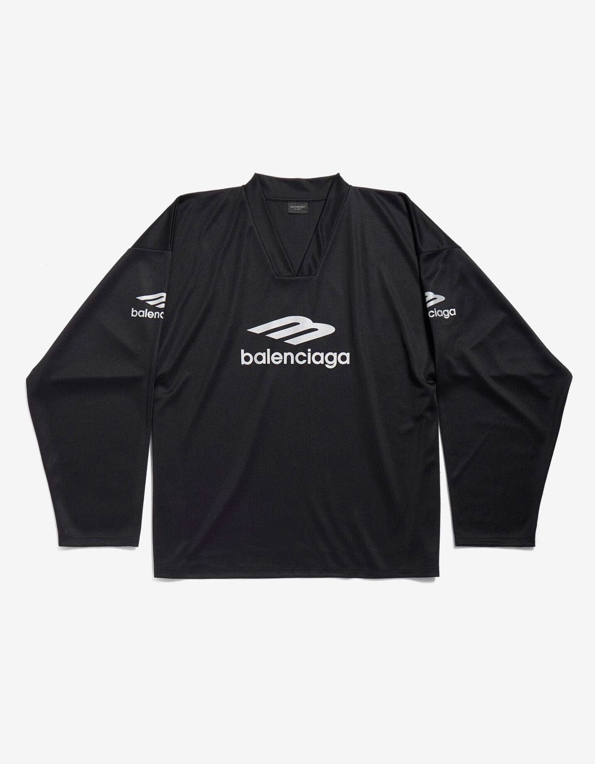 Pre-owned Balenciaga Black 3b Sports Icon Ski Long Sleeve Large T-shirt