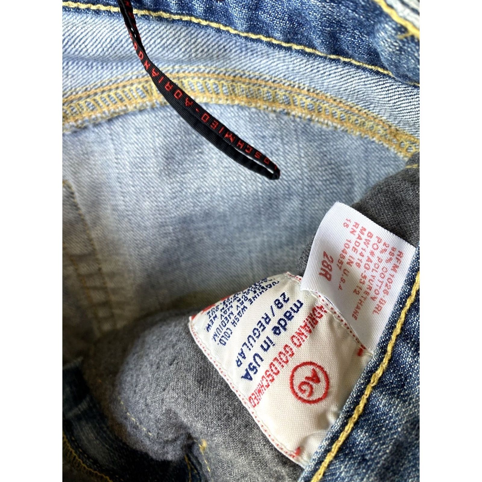 Vintage VINTAGE AG Adriano Goldschmied The Legend Flared Jeans 28R Denim Distressed 5-Pocket Women's Blue Slim Fit Distressed Pockets 33in Inseam Jeans Women Size 28" / US 6 / IT 42 - 3 Thumbnail