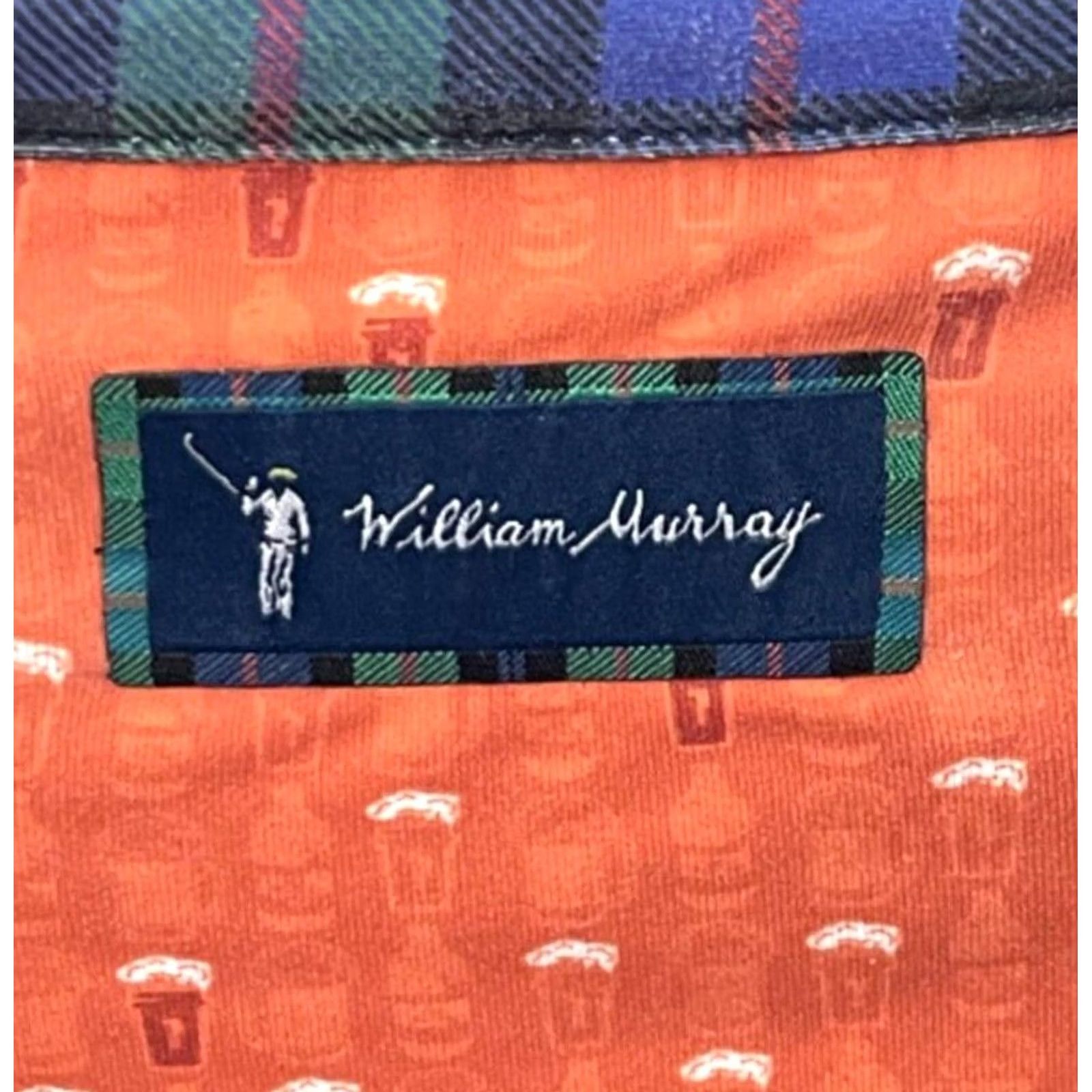 Vintage William Murray Golf Shirt Mens Large Orange AOP Graphic Print Beer Golf Outdoors - Polo Short Sleeve Size US L / EU 52-54 / 3 - 5 Thumbnail