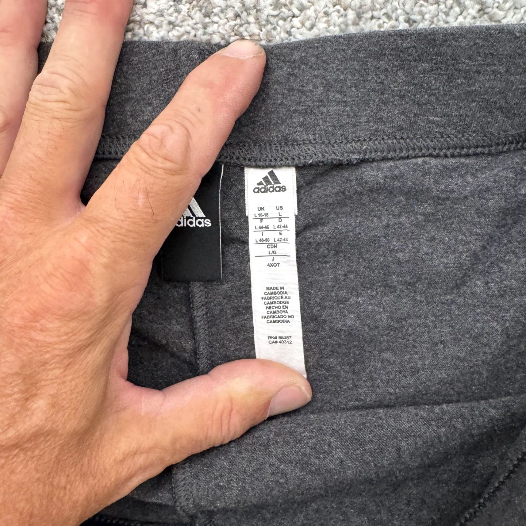 Adidas Adidas Leggings Womens Large Stretch Ankle Activewear Pants CF5256 Gray Nike? Size 36" / US 14 / IT 50 - 7 Thumbnail