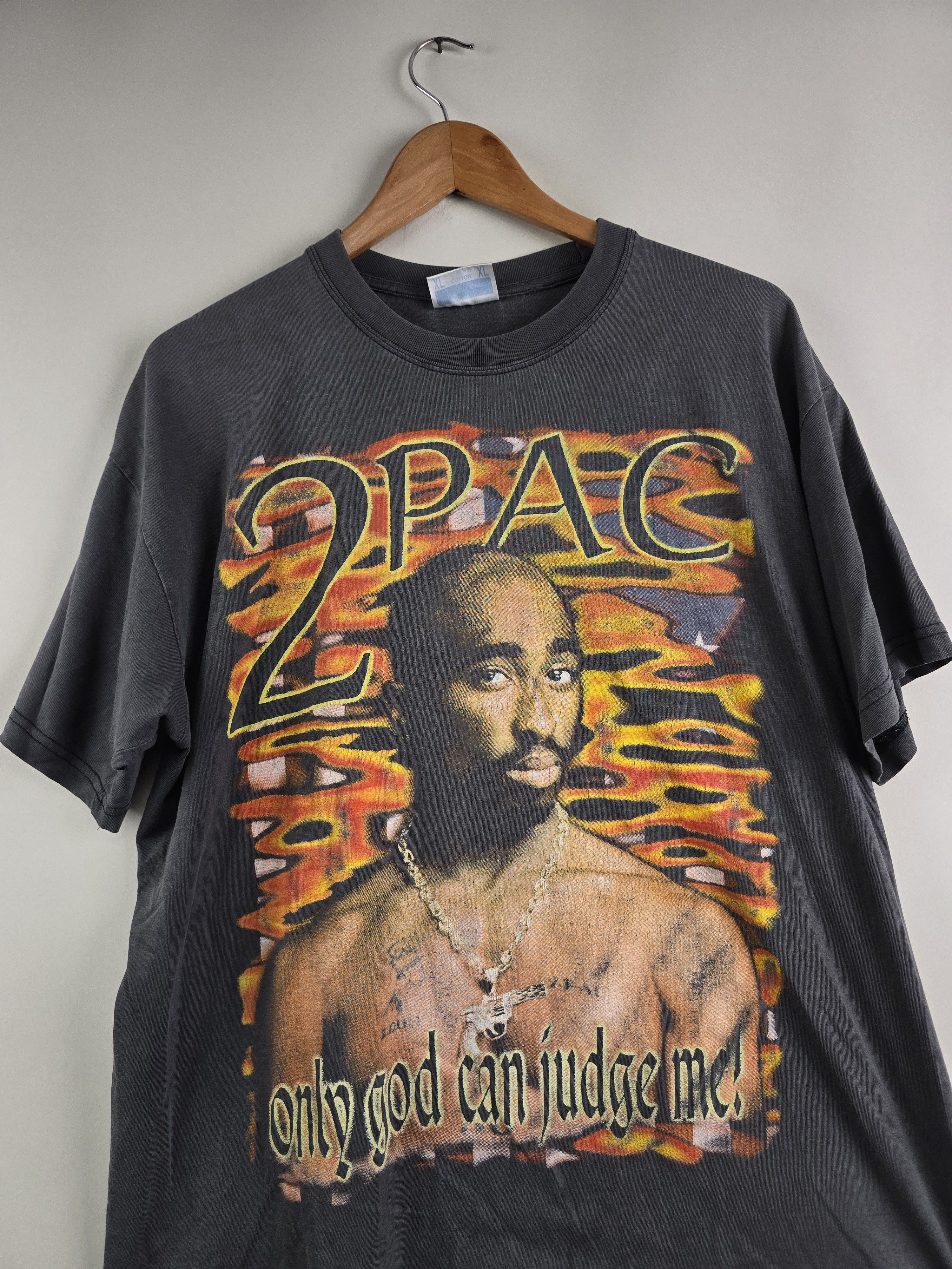 Band Tees × Rap Tees × Vintage 90s Tupac Only god can judge me Makeveli 2Pac XL 22.5" 29" Size US XL / EU 56 / 4 - 2 Thumbnail