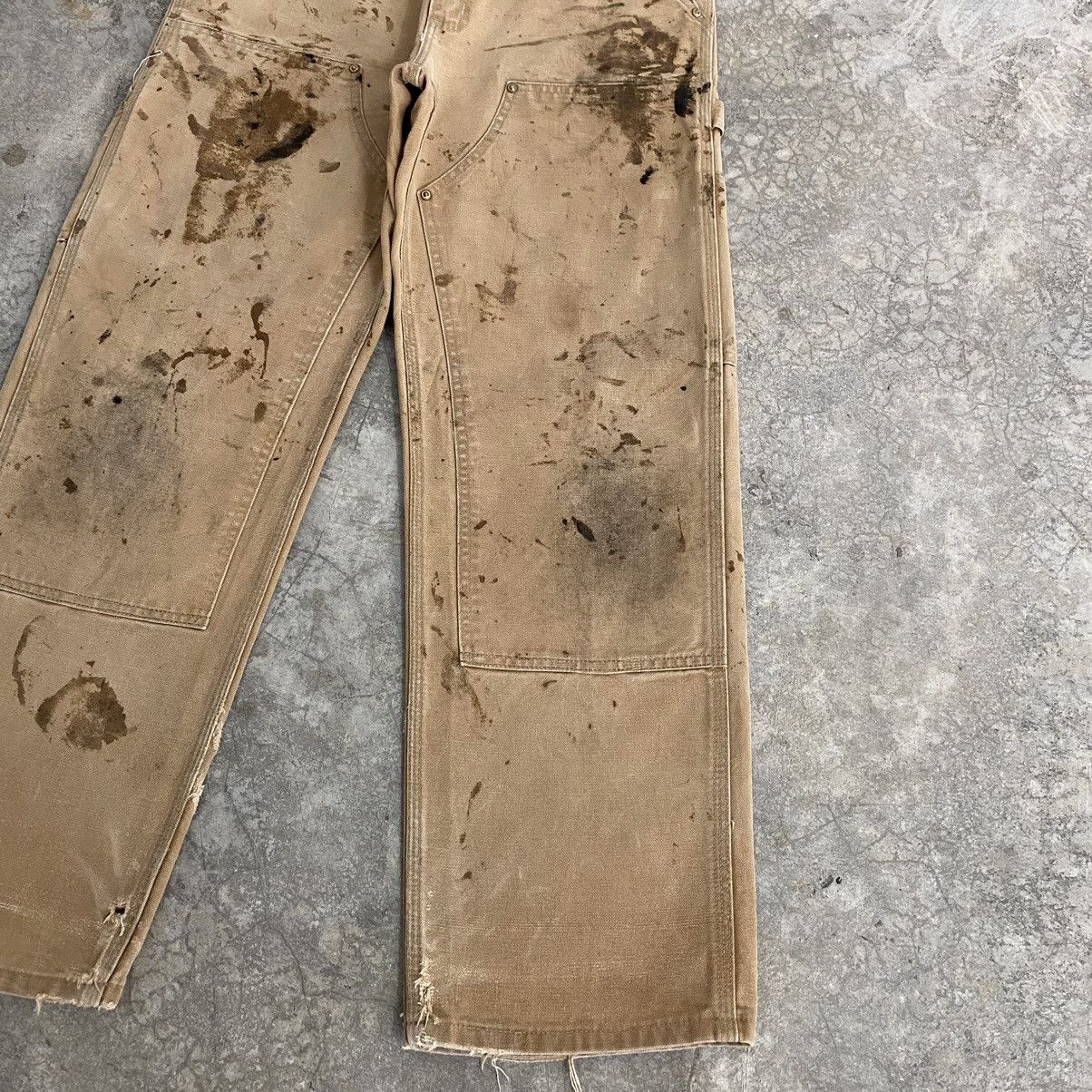 Carhartt VTG Carhartt Double Knee Faded Tan Dirty Carpenter Pants Size US 31 - 10 Thumbnail