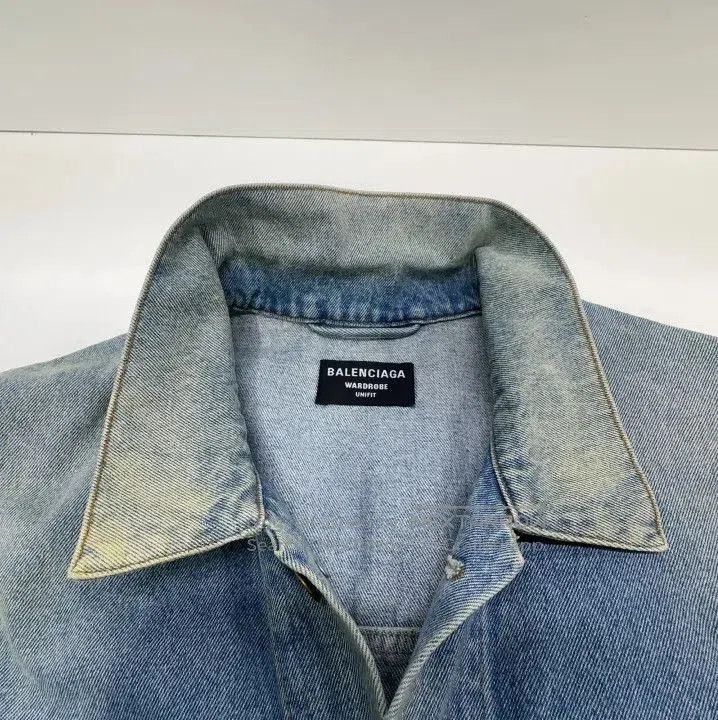 Balenciaga Balenciaga Classic Logo Embroidered Denim Jacket. Size US L / EU 52-54 / 3 - 3 Thumbnail