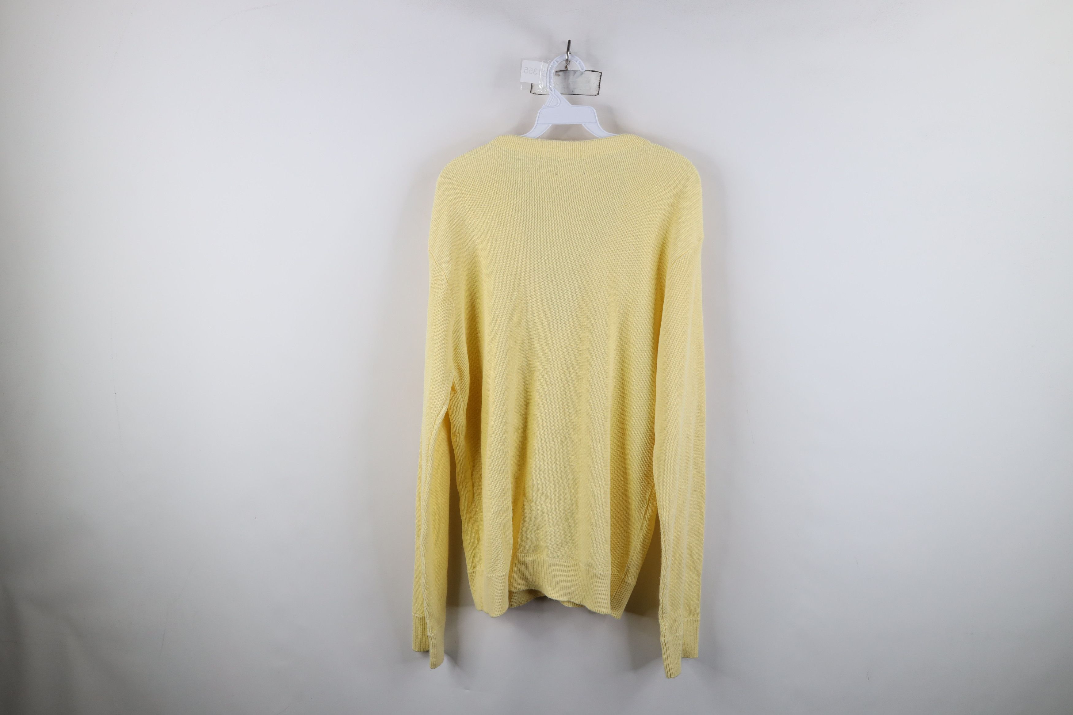 Vintage Vintage 70s Streetwear Knit Cardigan Sweater Yellow Acrylic Size US XL / EU 56 / 4 - 7 Thumbnail