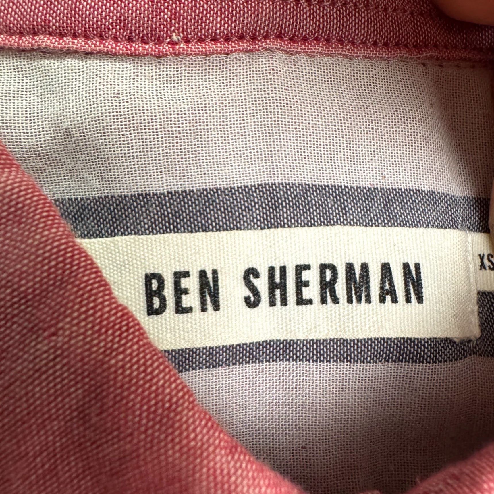 Ben Sherman VINTAGE Ben Sherman Shirt Mens XS Red Striped Cotton Short Sleeve Preppy Casual Size US XS / EU 42 / 0 - 7 Thumbnail