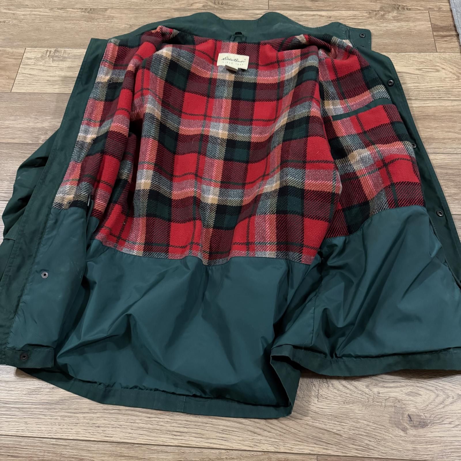 Eddie Bauer Vintage Eddie Bauer Wool Flannel Lined Chore Barn Jacket 90s Size US XL / EU 56 / 4 - 4 Thumbnail