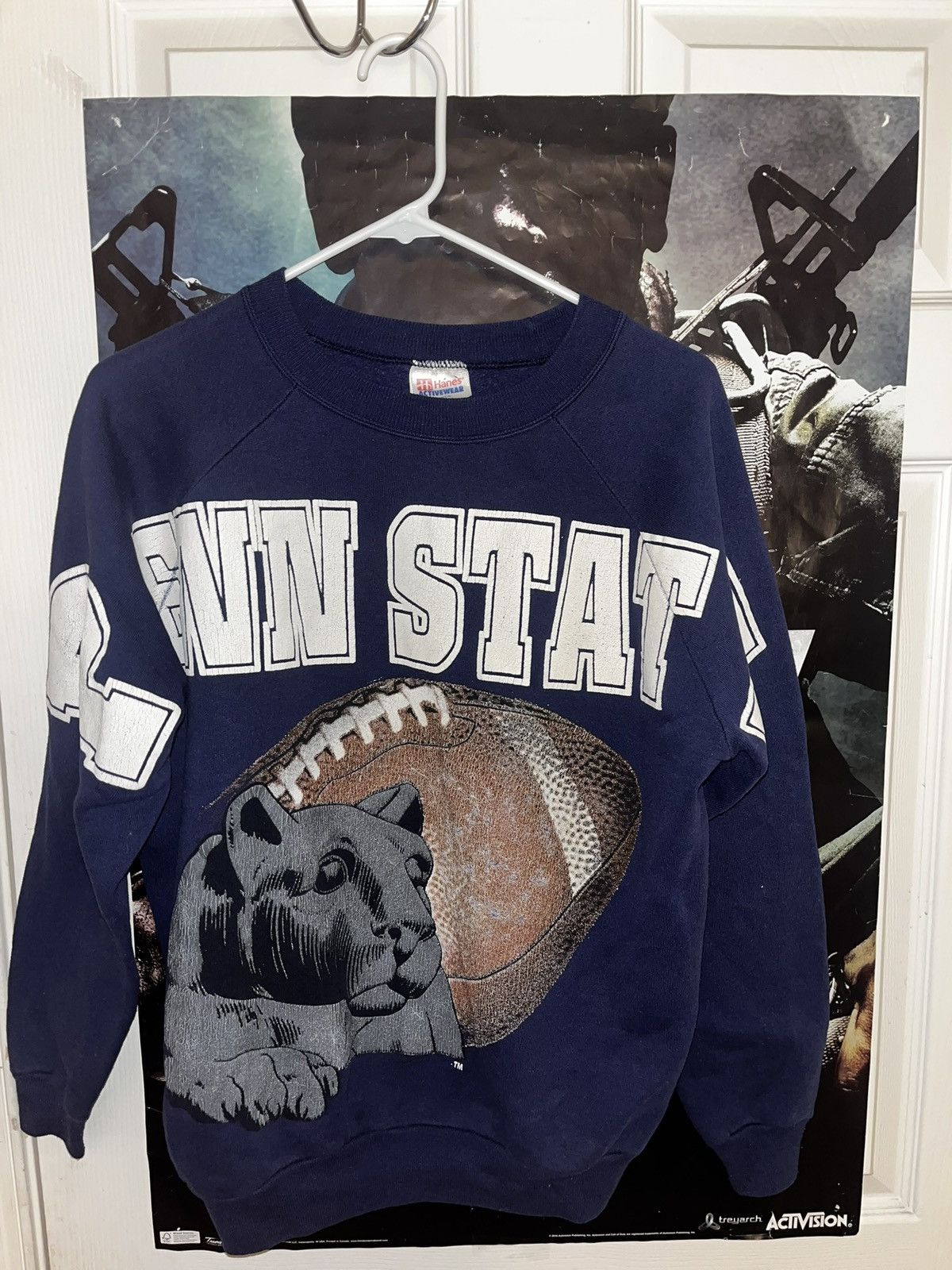 Hanes 1990 Navy and White Penn State sweatshirt Size US M / EU 48-50 / 2 - 1 Thumbnail
