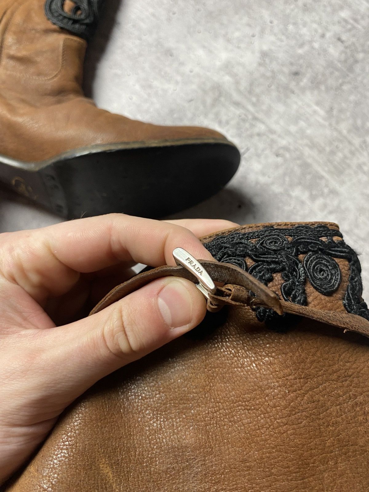Prada Vintage Prada Riding Leather Boots Size US 8.5 / IT 38.5 - 6 Thumbnail
