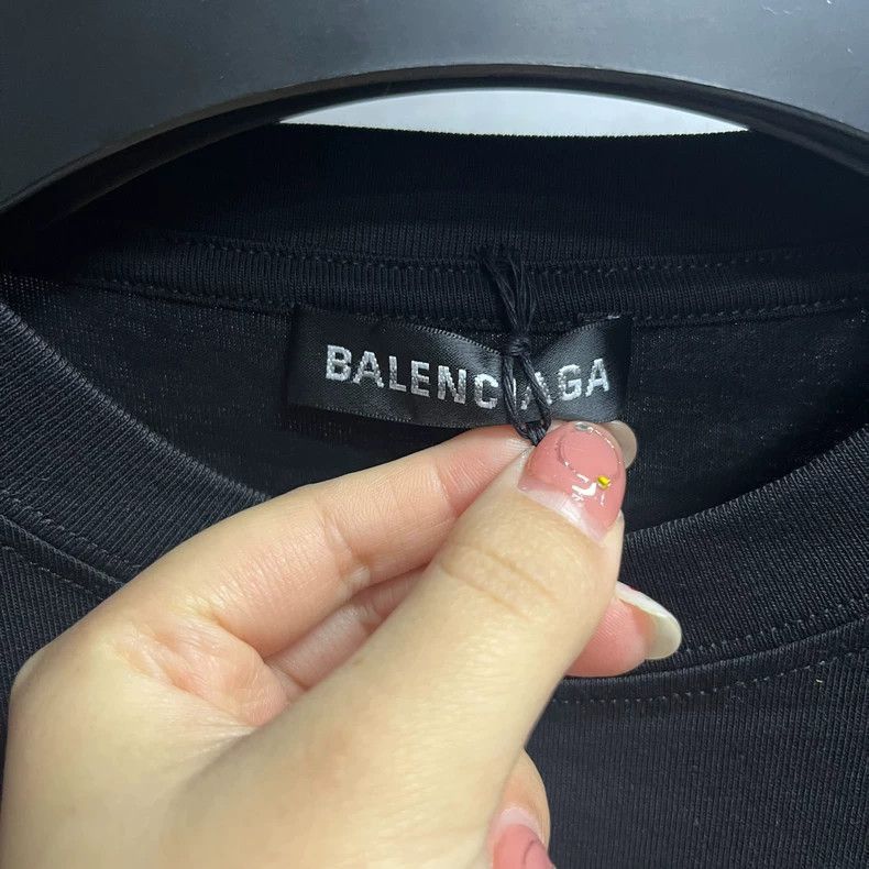 Balenciaga Balenciaga latest black cola print logo round neck short sl Size US M / EU 48-50 / 2 - 2 Thumbnail