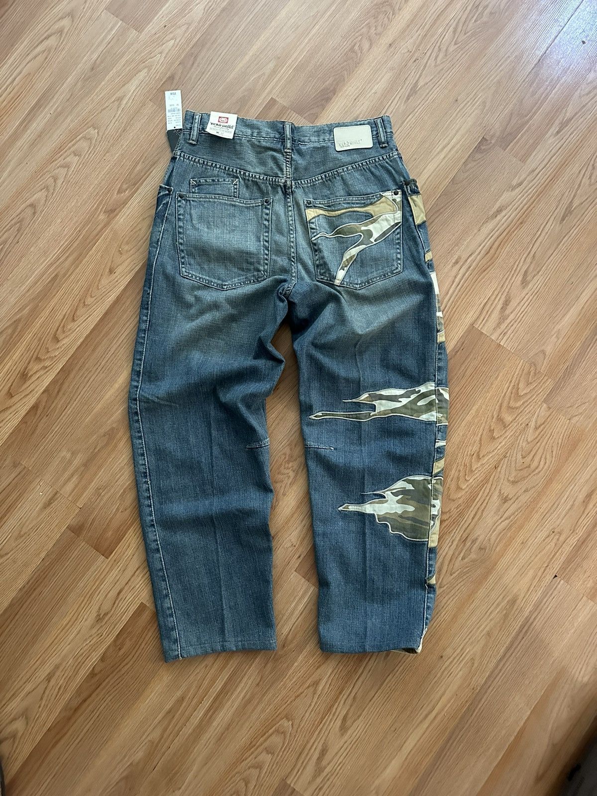 Ecko Unltd. × Vintage Crazy Vintage Y2K Ecko UNLTD Baggy Jeans Embroidered Skater Size US 32 / EU 48 - 2 Thumbnail