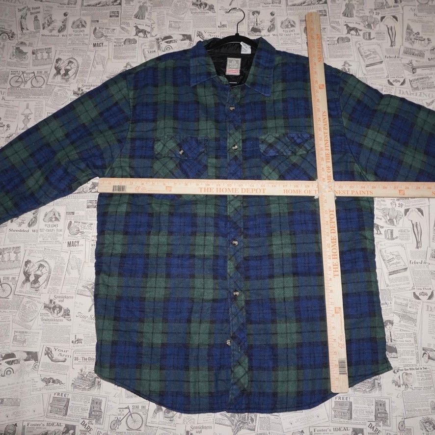 Vintage XL -Vintage Y2K Outdoor exchange puffer plaid flannel jacket Size US XL / EU 56 / 4 - 4 Thumbnail