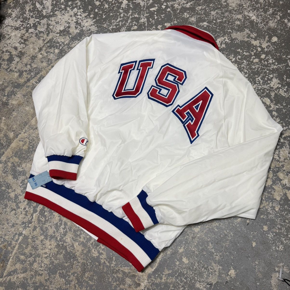 Champion Vintage Champion USA Wrestling Varsity Jacket USA White NWT Size US L / EU 52-54 / 3 - 12 Thumbnail