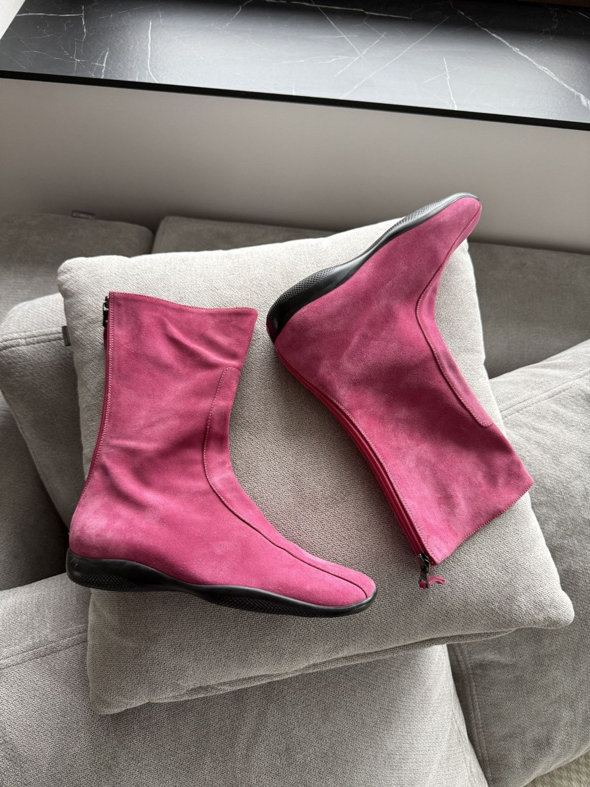 Prada Archive 2000s Prada Sport Rare Ankle Zip Suede Boots Sz 36,5 Size US 6.5 / IT 36.5 - 10 Thumbnail