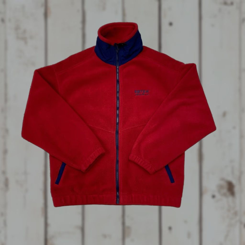 Eddie Bauer VINTAGE Eddie Bauer Ebtek Fleece Zip Up Polar Jacket XS Men Red 90s Bomber Jacket Size US XS / EU 42 / 0 - 1 Thumbnail