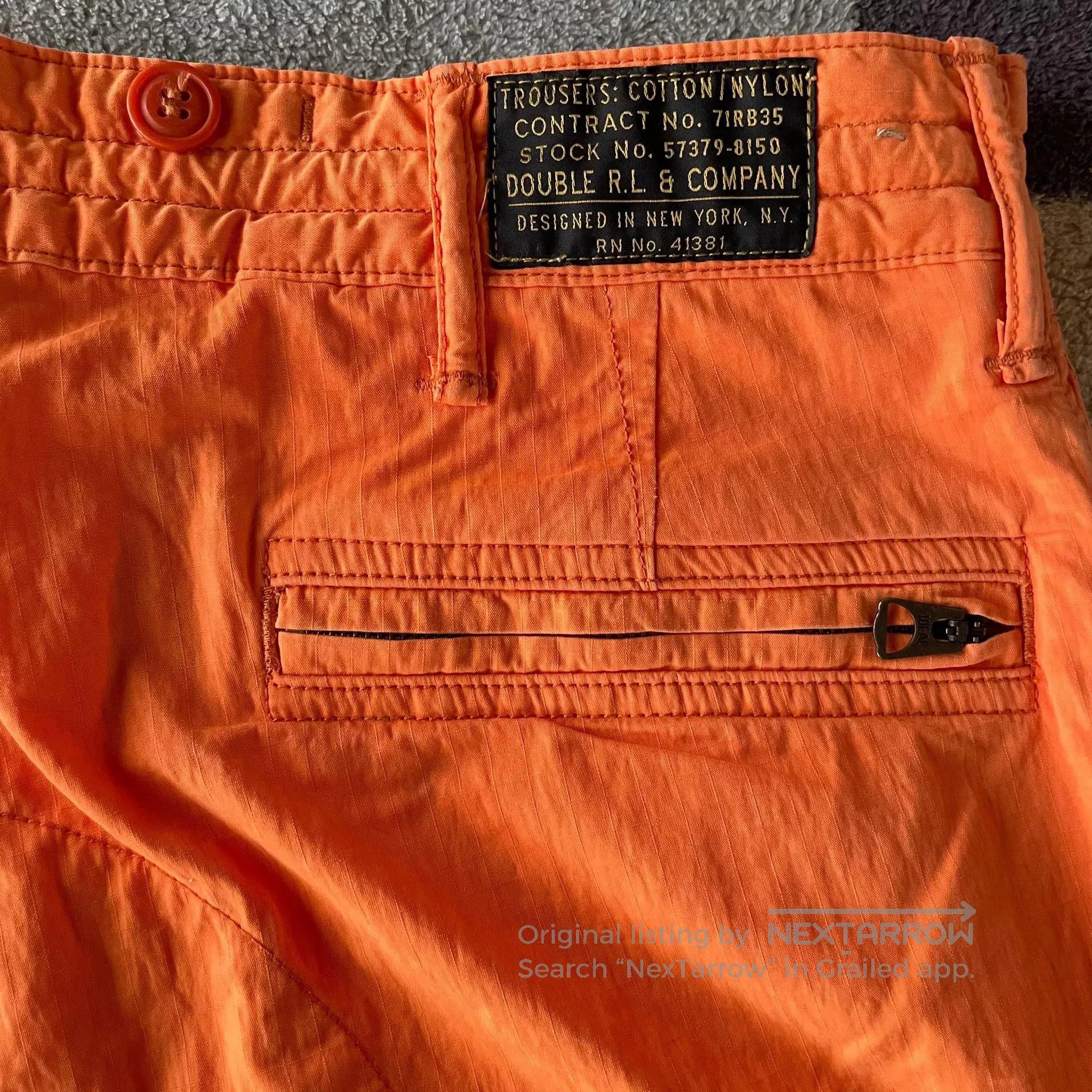 RRL Ralph Lauren RRL Double RL Orange Cargo Pants. Size US 30 / EU 46 - 6 Thumbnail