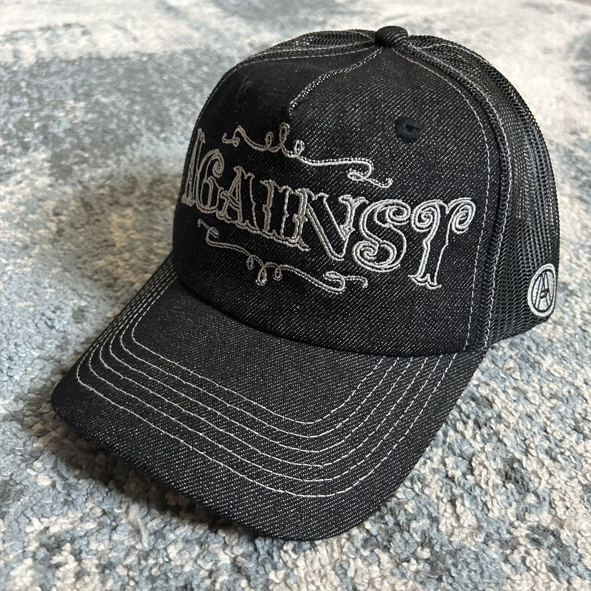 Vintage AGAiNST LAB MALAYSiA TATTOO DENiM TRUCKER CAP iNDiE SLEAZE Size ONE SIZE - 2 Thumbnail