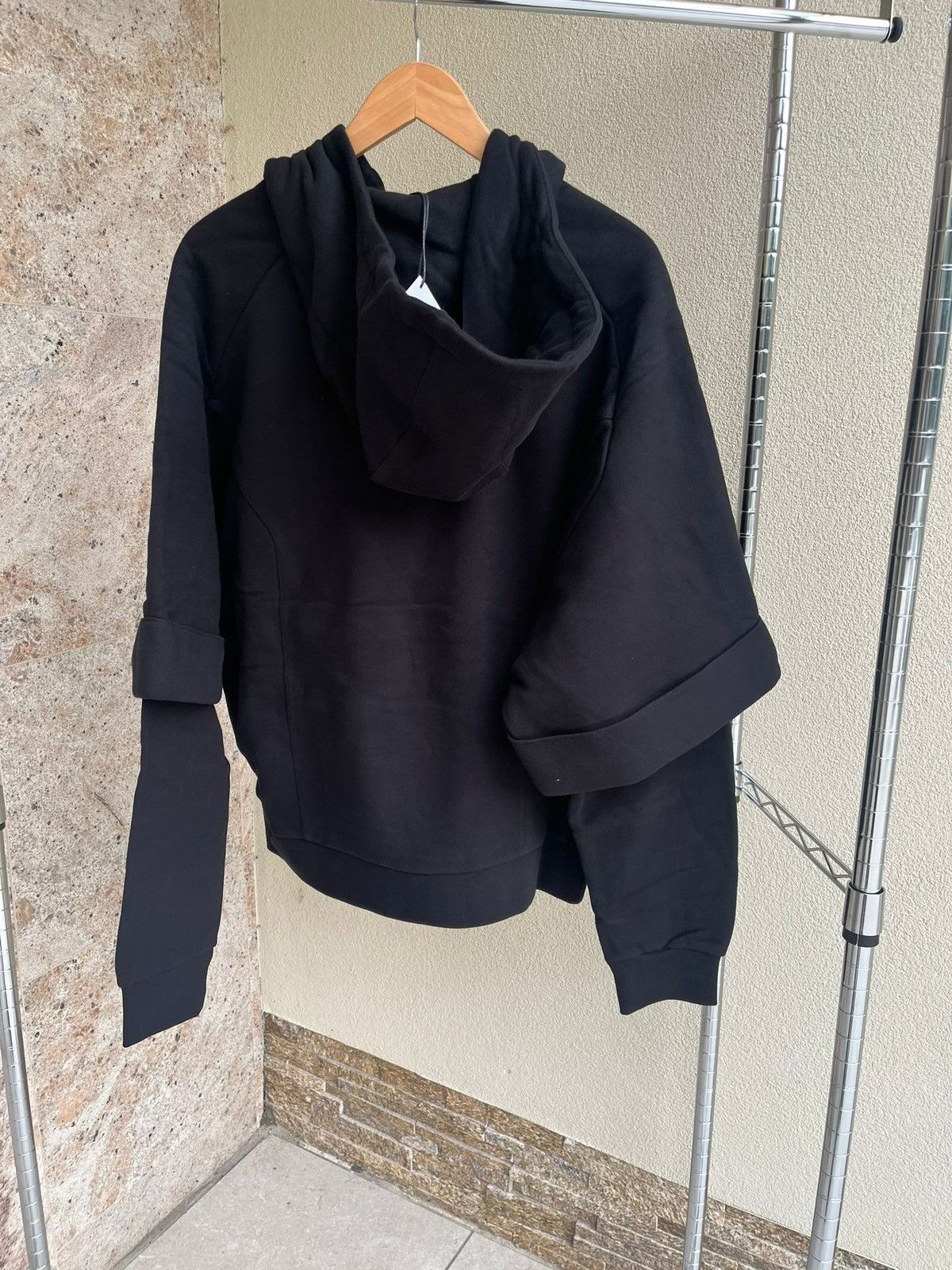 Balmain Layered Sleeve Tokyo Embroidered Logo Hoodie in Black Size US M / EU 48-50 / 2 - 20 Thumbnail