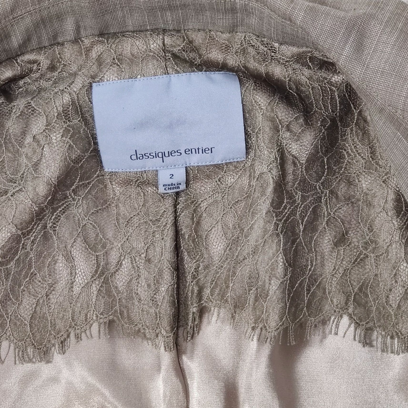 Vintage Classiques Entier Blazer Jacket Women’s Grayish Brown Single-Breasted Sz 2 Formal Regular Sleeve Long Crew N/A Size XS / US 0-2 / IT 36-38 - 4 Thumbnail