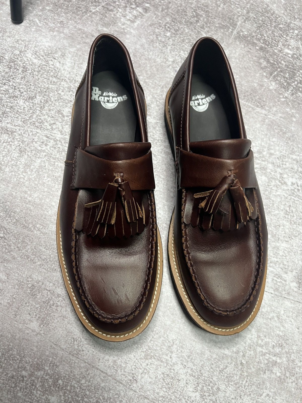 Dr. Martens Dr. Martens Annah Tassel Loafers Burgundy Dark Brown Leather Size US 9 / EU 42 - 2 Thumbnail