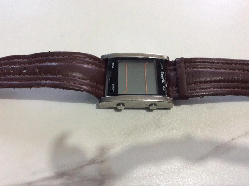Bench Bench digital brown leather strap watch Size ONE SIZE - 6 Thumbnail