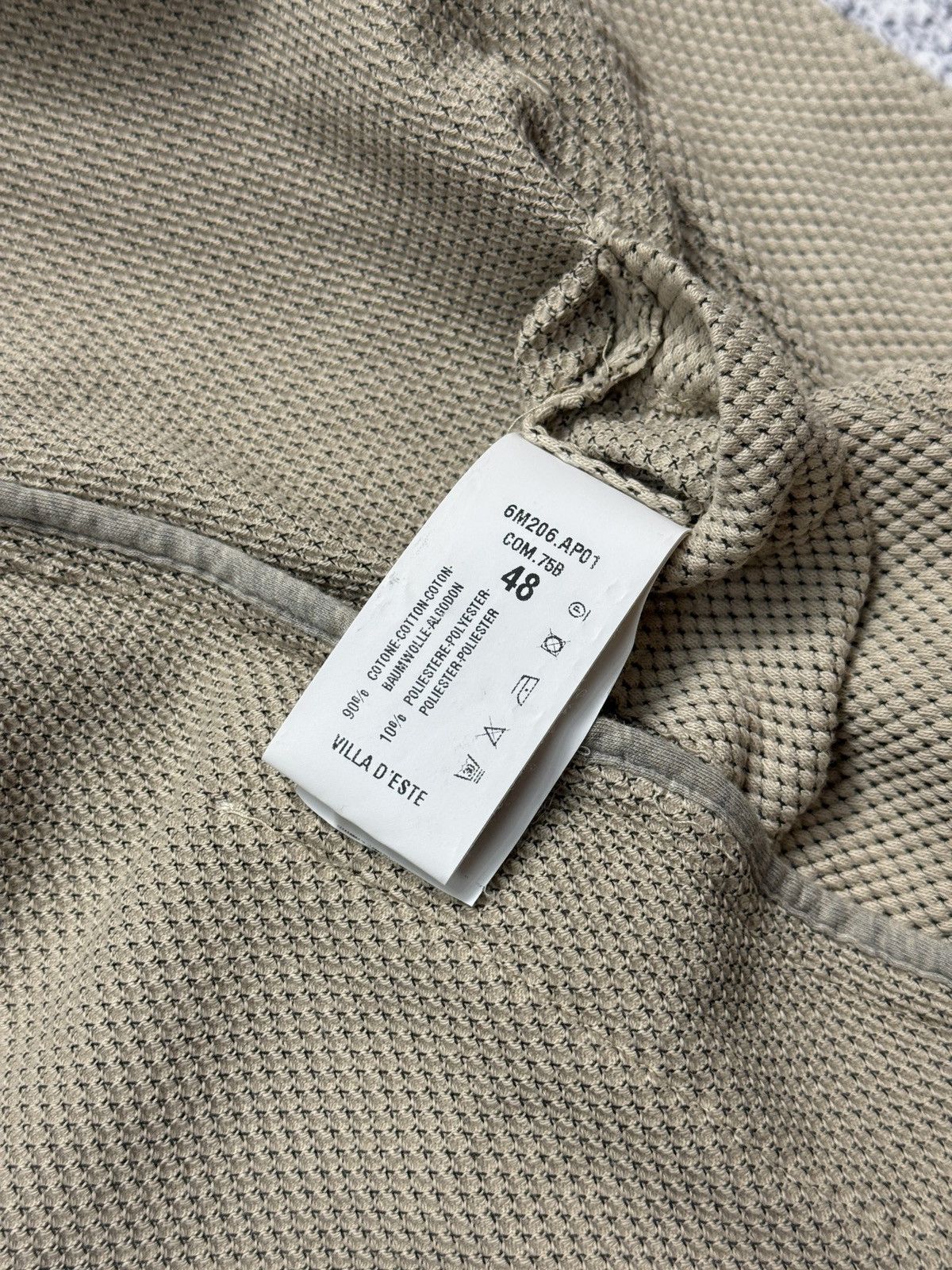 Other Villa d’Este Italy Biege Cotton Knit Blazer Men’s Size 48 Size 48R - 12 Thumbnail