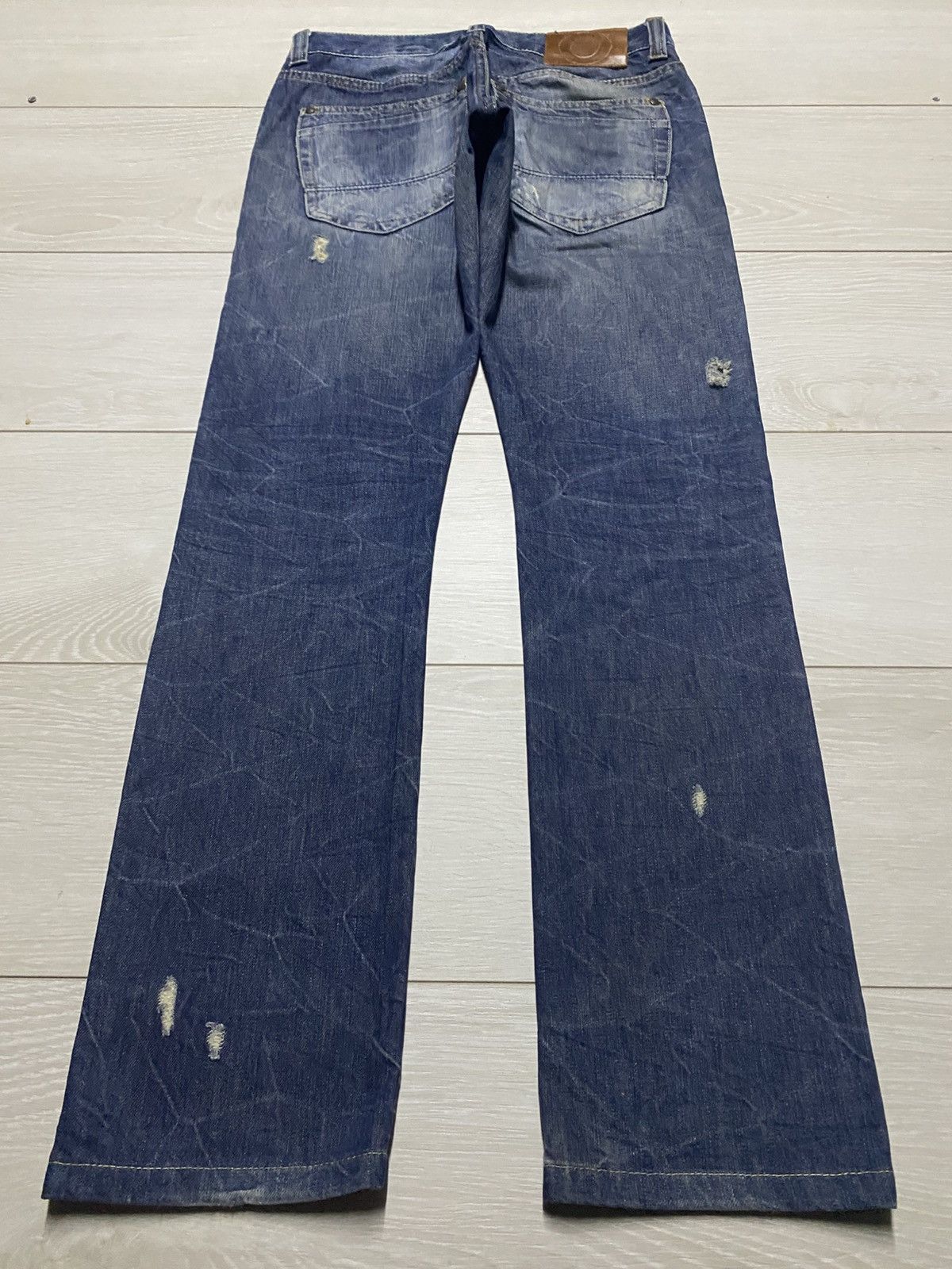 Rhude × Zara Vintage Zara Denim Distressed Straight Fit Jeans Size US 29 - 2 Thumbnail