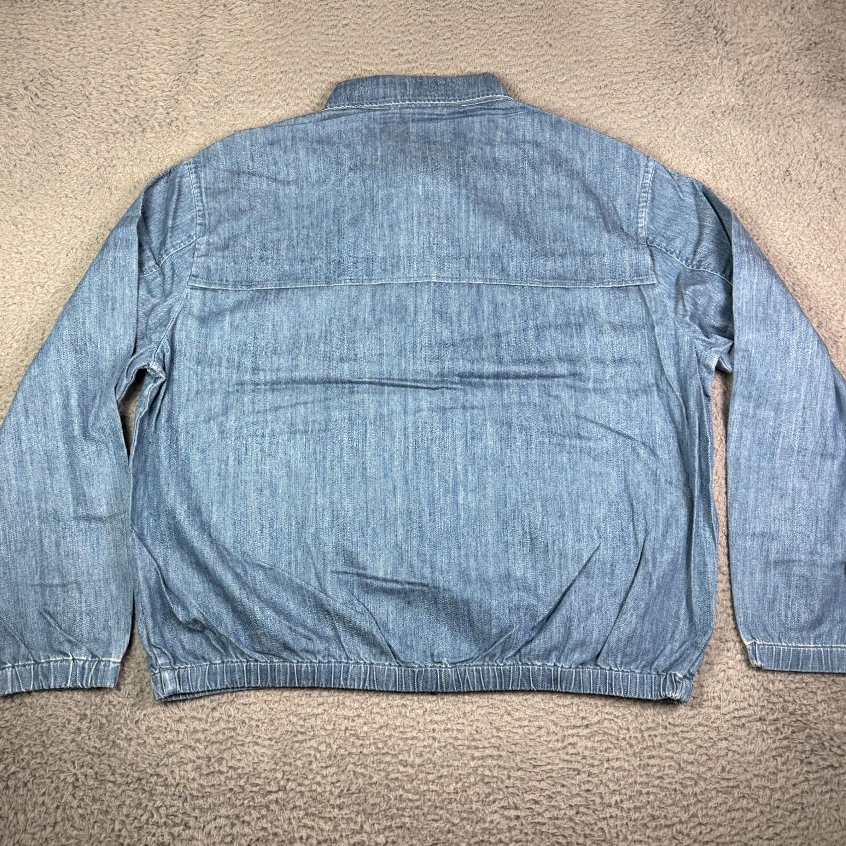 Todd Snyder Todd Snyder Denim Club Jacket Mens 2XL Blue Jean Full Zip Bomber Jacket Size US 39 - 5 Thumbnail