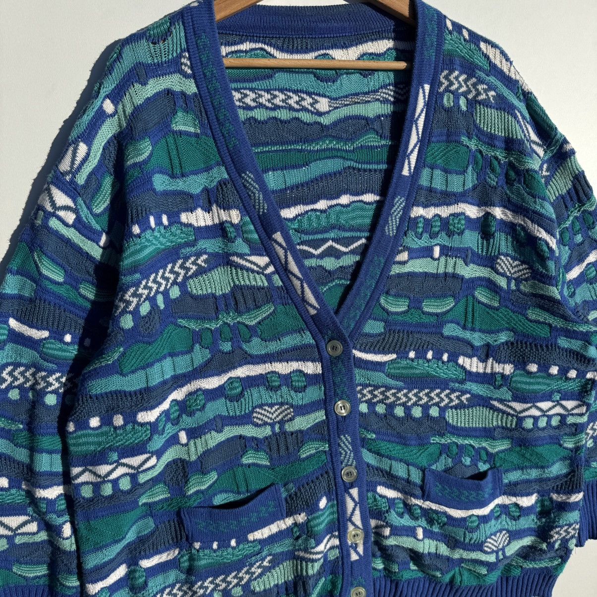 Coogi × Vintage Vintage Cardigan Cable Knit Coogi Style Australian Knit Boxy Size US L / EU 52-54 / 3 - 7 Thumbnail