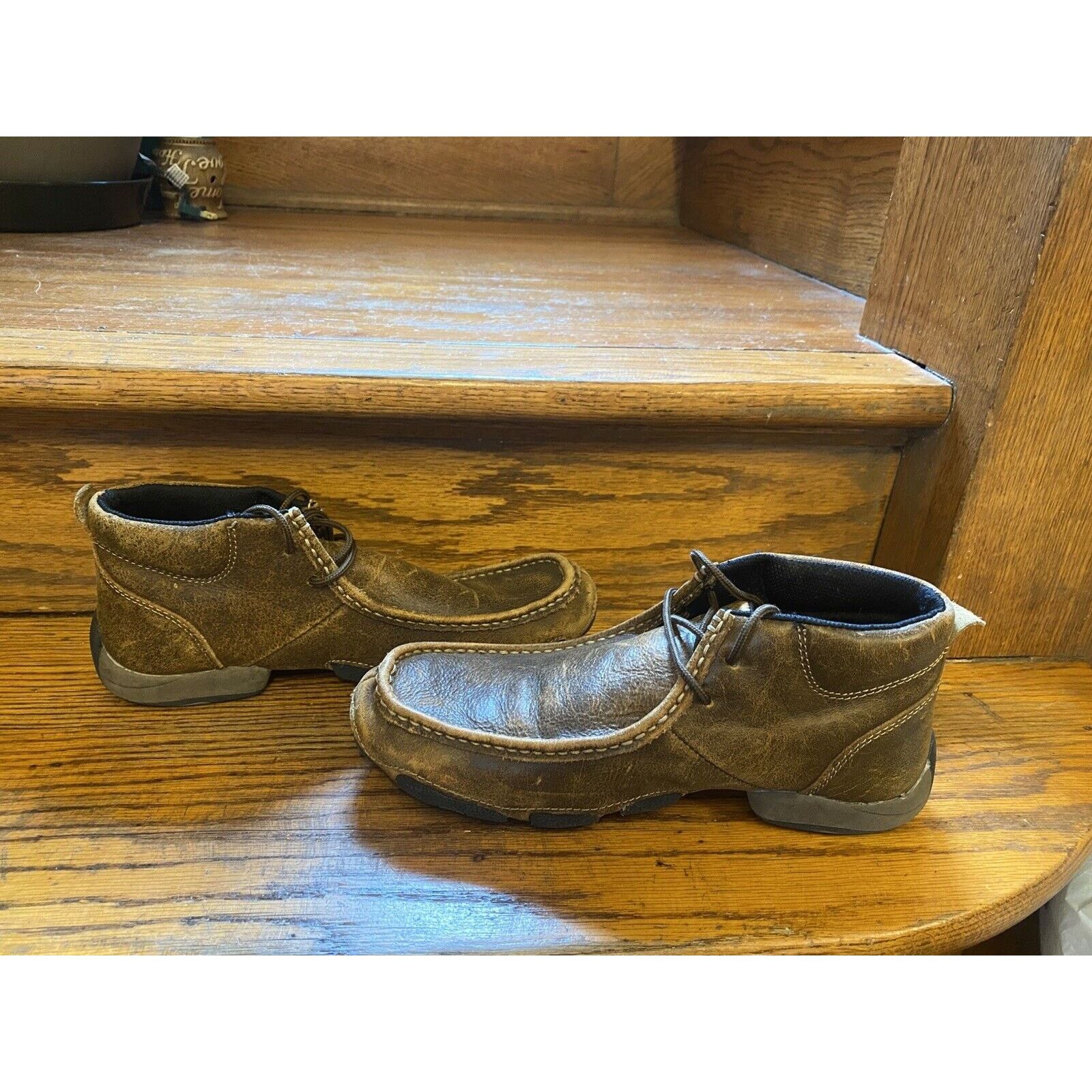 Justin Boots Justin Cappie Driver Moc Chukka Boots Mens 9M Leather 941 Size US 9 / EU 42 - 4 Thumbnail