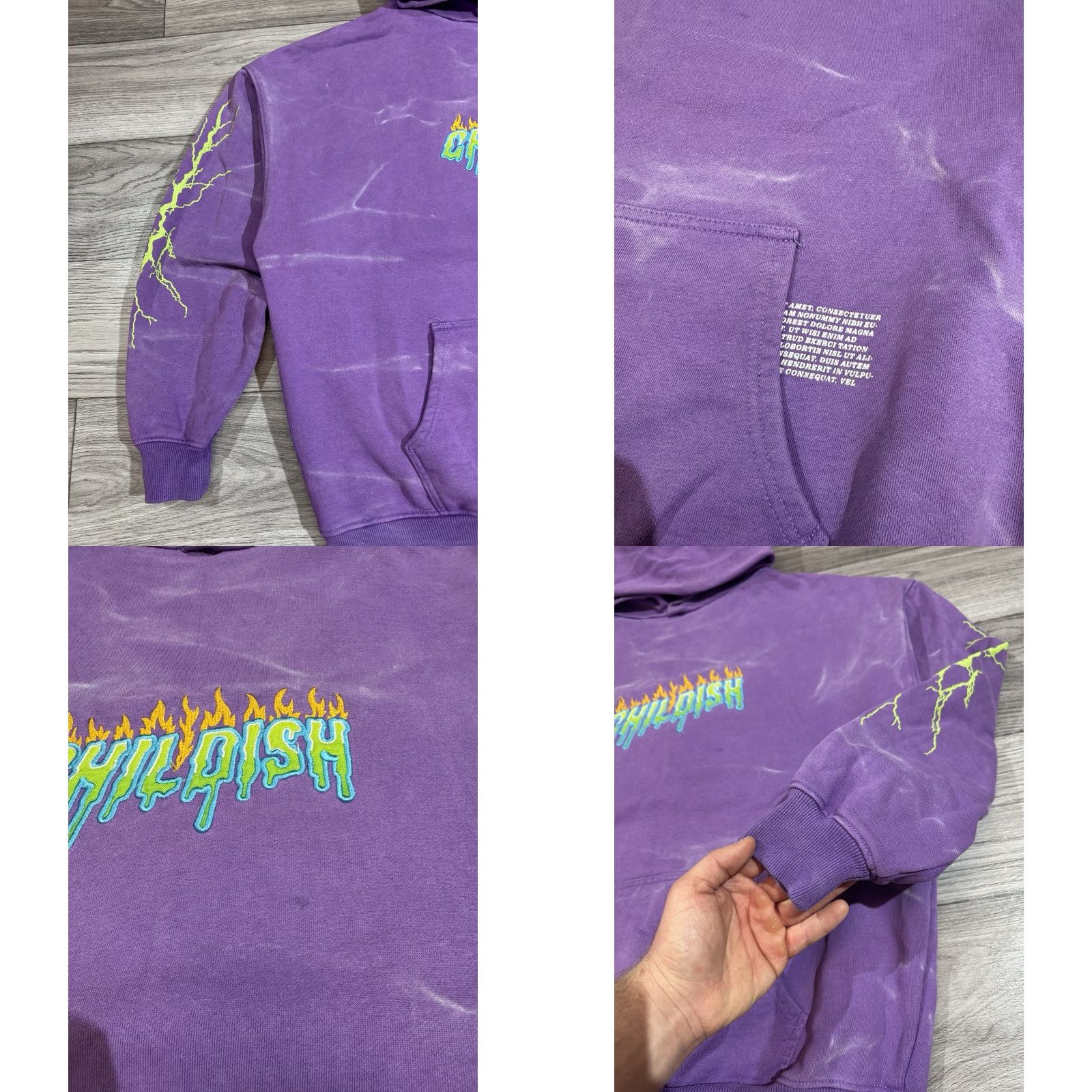 Vintage Childish TGF Bros Hoodie Mens oversized Purple Medium Slim Pullover Heavyweight TGF Bros Size US M / EU 48-50 / 2 - 8 Thumbnail
