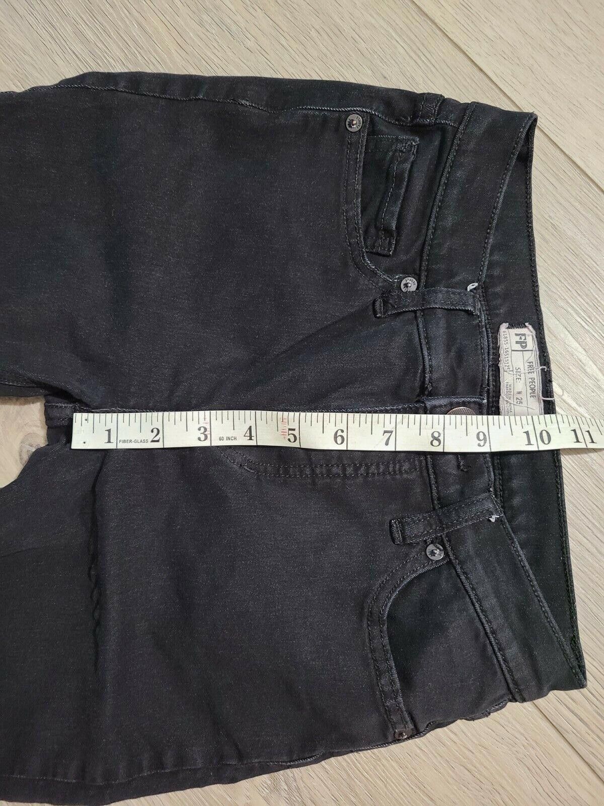 Free People Free People Jeans Size 25 Black Skinny Stretch Size 25" / US 0 / IT 36 - 6 Thumbnail
