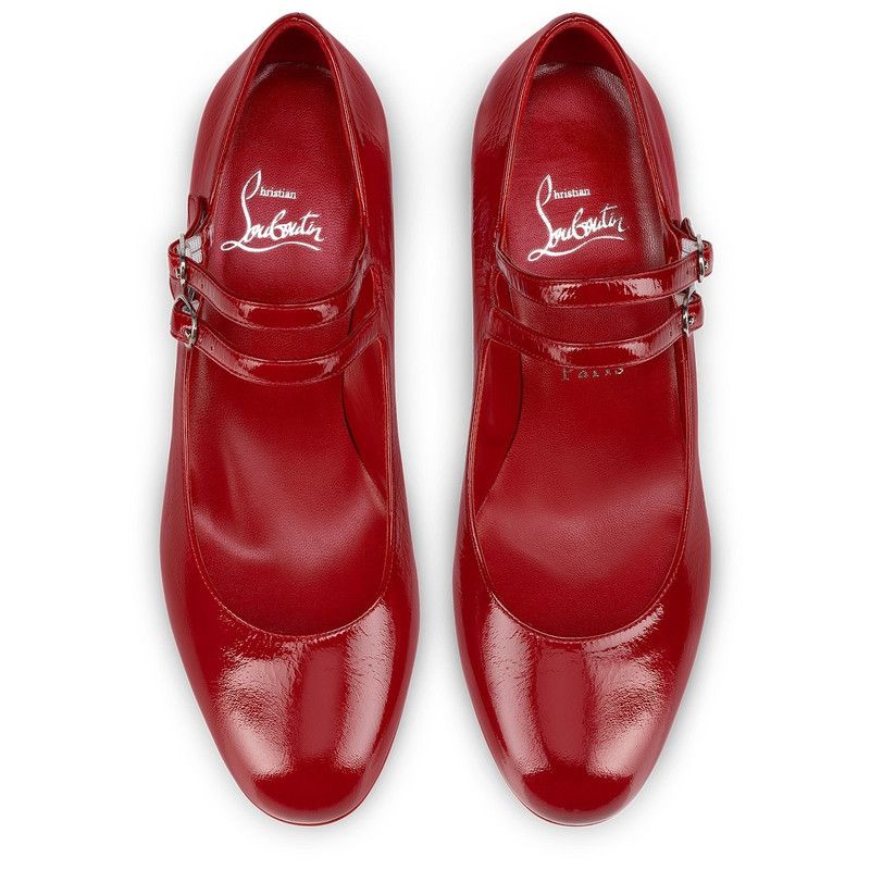 Christian Louboutin os11x0526 Miss Jane Vog Patent Leather Pumps in Red Size US 9 / IT 39 - 5 Thumbnail