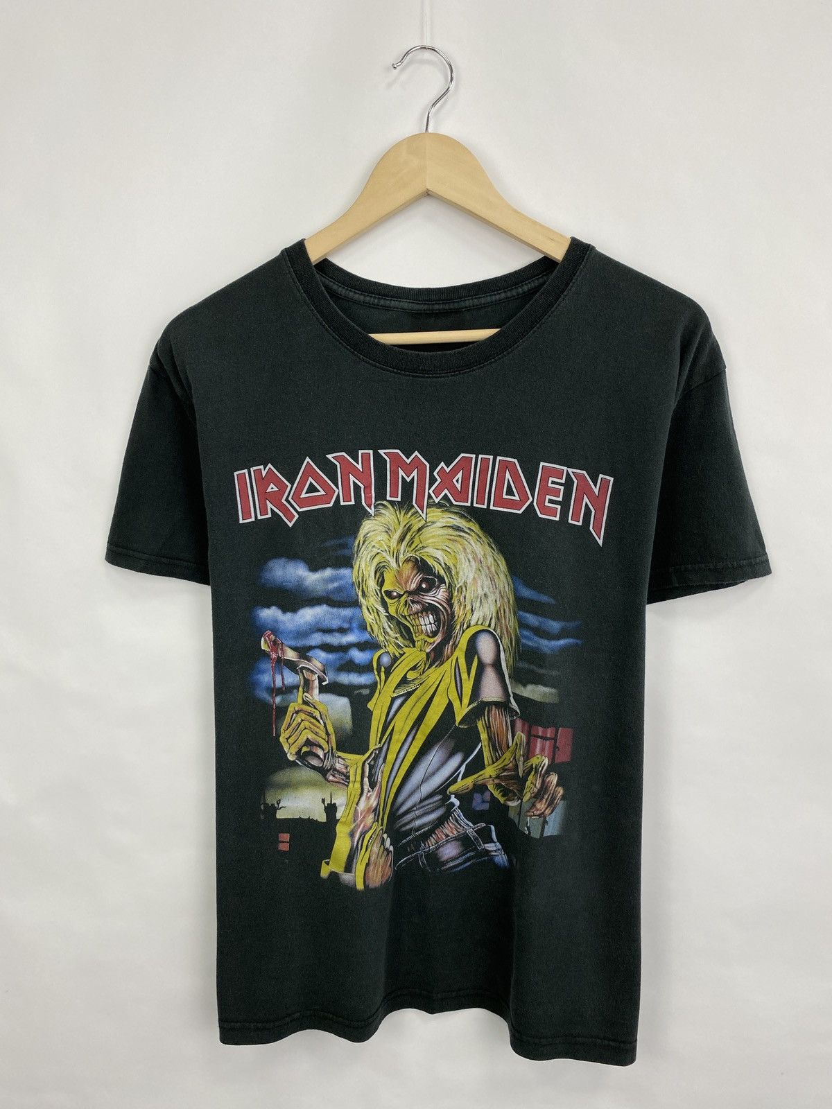 Iron Maiden ☠️ Vintage 90s Iron Maiden Death Skull Skeleton T-Shirt Retro Size US M / EU 48-50 / 2 - 3 Thumbnail