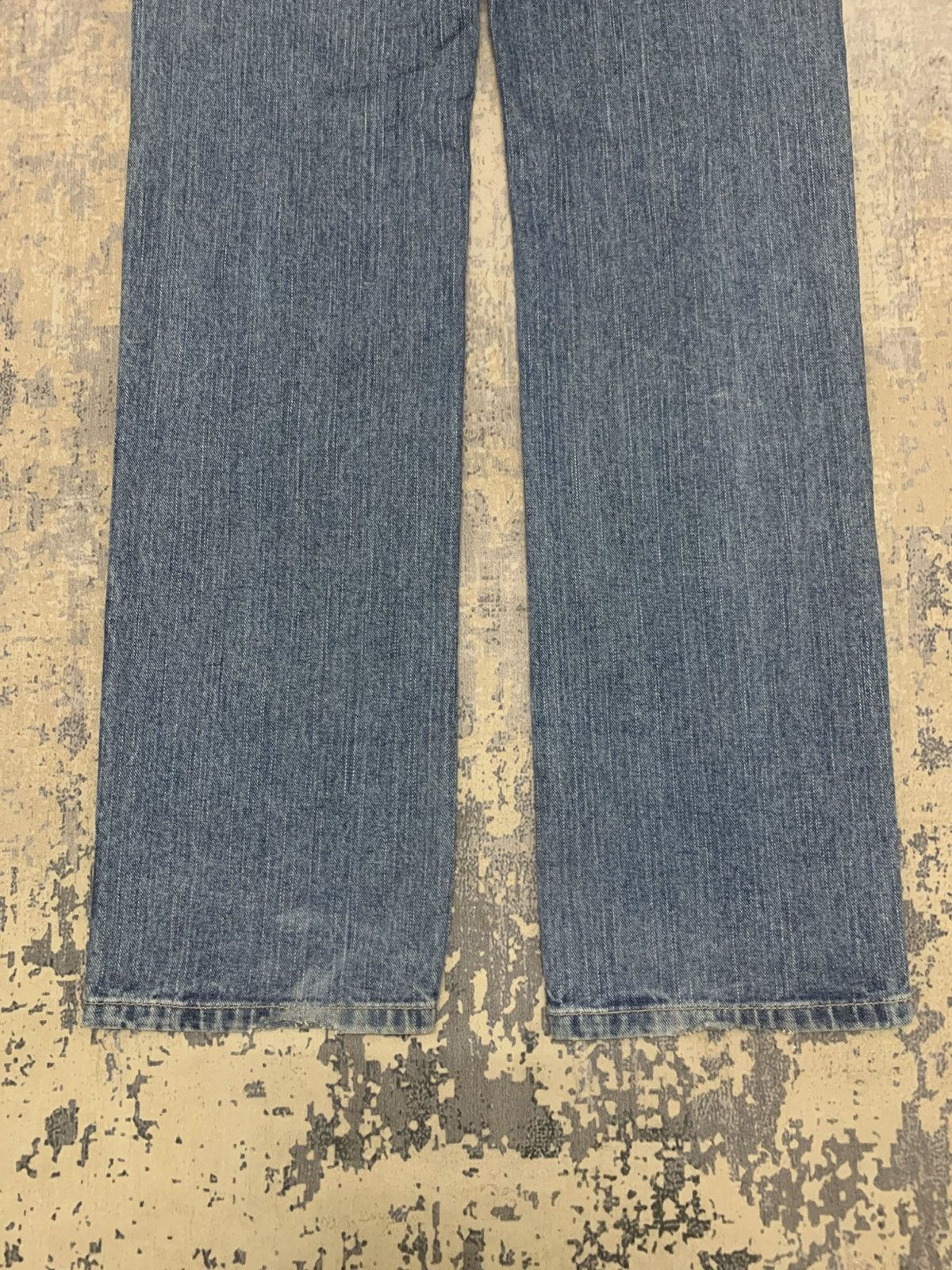If Six Was Nine VINTAGE TOUGH JEANSMITH PATCHWORK DISTRESSED DENIM Size US 31 - 13 Thumbnail