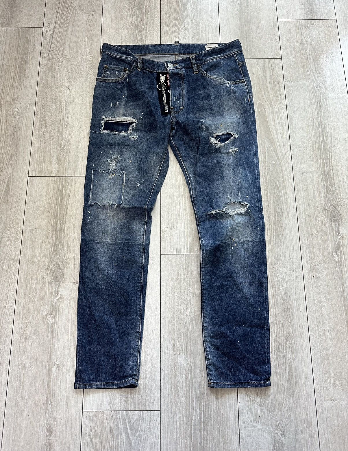 Dsquared2 Dsquared2 Skater Distressed Denim Jeans Pants (A034) Size US 34 / EU 50 - 1 Thumbnail
