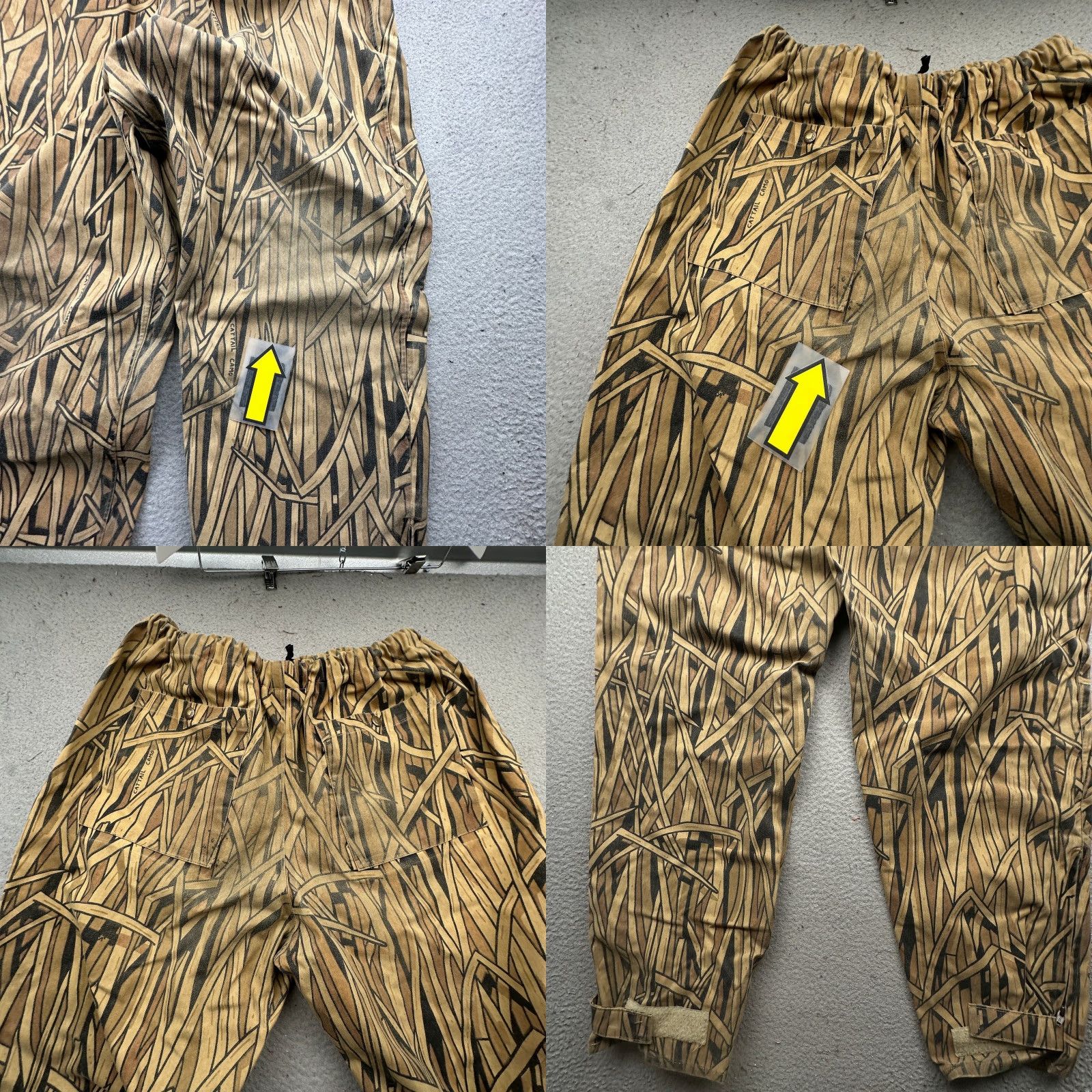 Vintage VINTAGE Cabela's Gore-Tex Hunting Pants Mens M Regular 31" Inseam Tree Cat Tail Camo Camouflage Brown Mens Pants Camouflage Hunting Weather Rain Pants Size US 30 / EU 46 - 9 Thumbnail