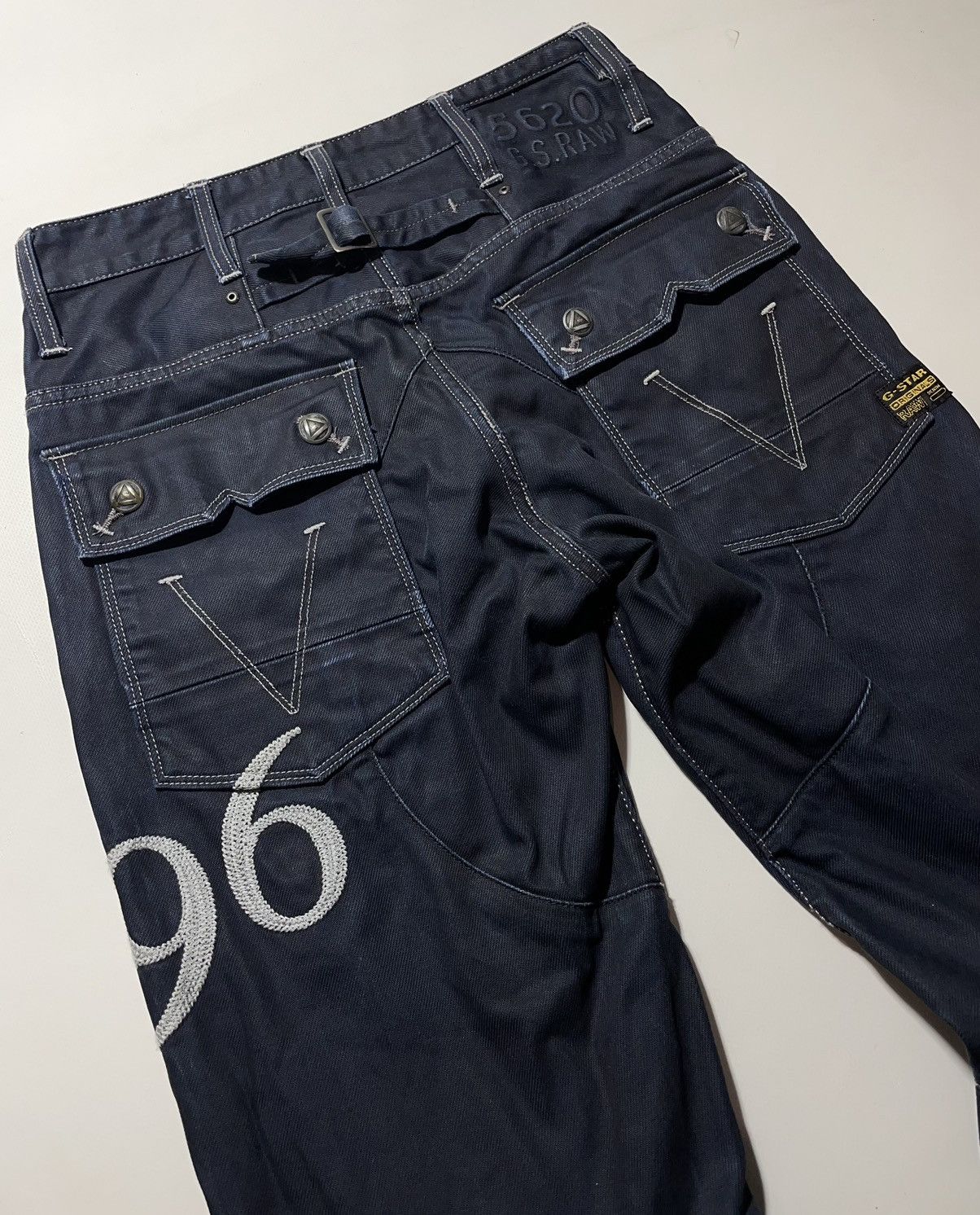 G-Star G-Star Raw Motor 5620 Tapered Embro Jeans Size US 28 / EU 44 - 3 Thumbnail