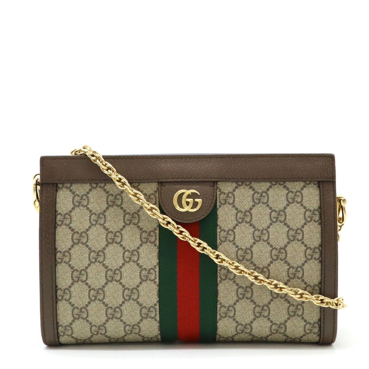 Gucci Gucci GG Supreme Ophidia Pvc Leather Shoulder Bag 503877 Leather Shoulder Bag 503877 in Beige, Women's