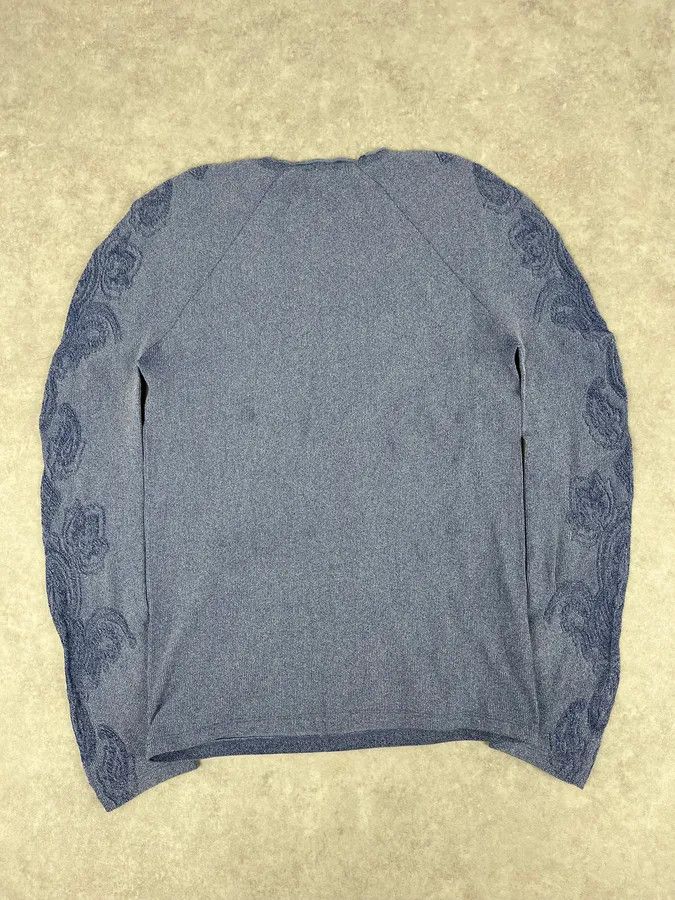 Just Cavalli 2000s Cavalli Blue Floral Longsleeves Size US S / EU 44-46 / 1 - 6 Thumbnail