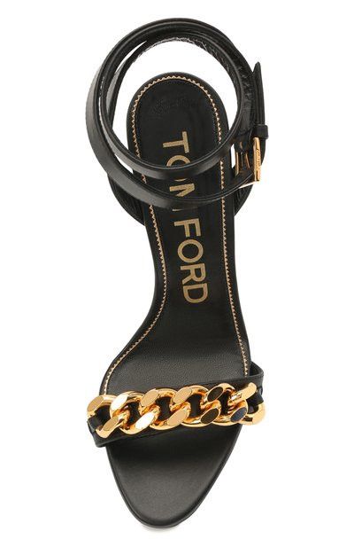 Tom Ford o1y0126 Leather Sandals in Black/Gold Size US 8.5 / IT 38.5 - 2 Thumbnail