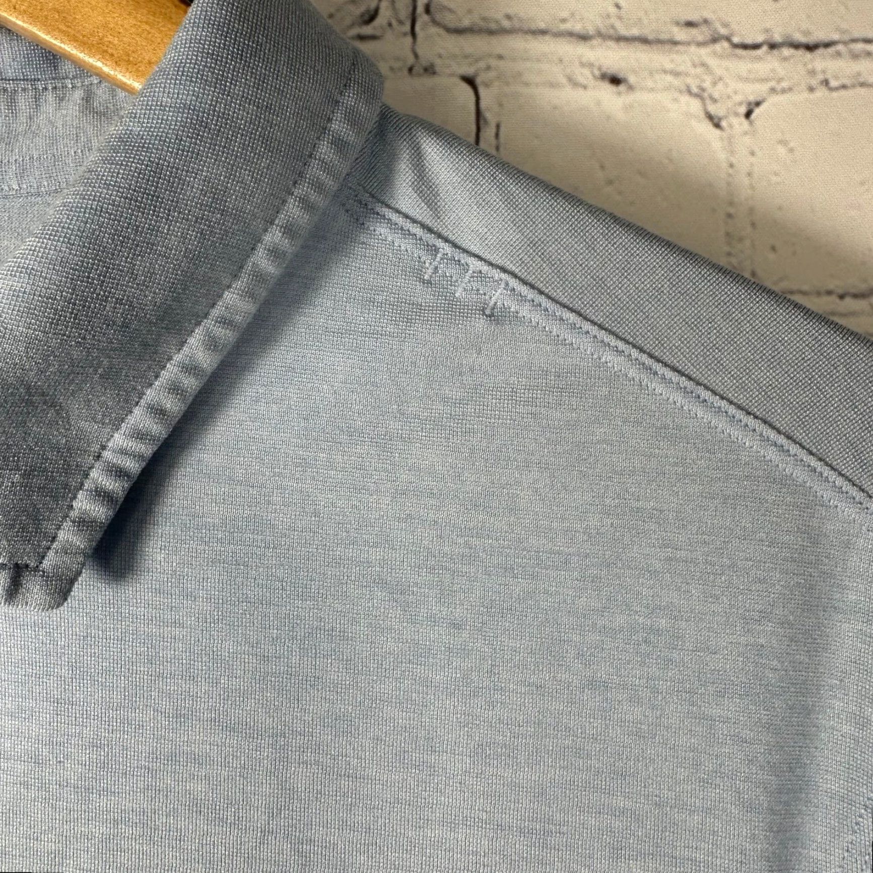 Lululemon Lululemon Polo Shirt Mens Light Blue Heathered Short Sleeve S Shirt Golf Gym Traveling Activewear Casual Boys Women? Size US S / EU 44-46 / 1 - 3 Thumbnail