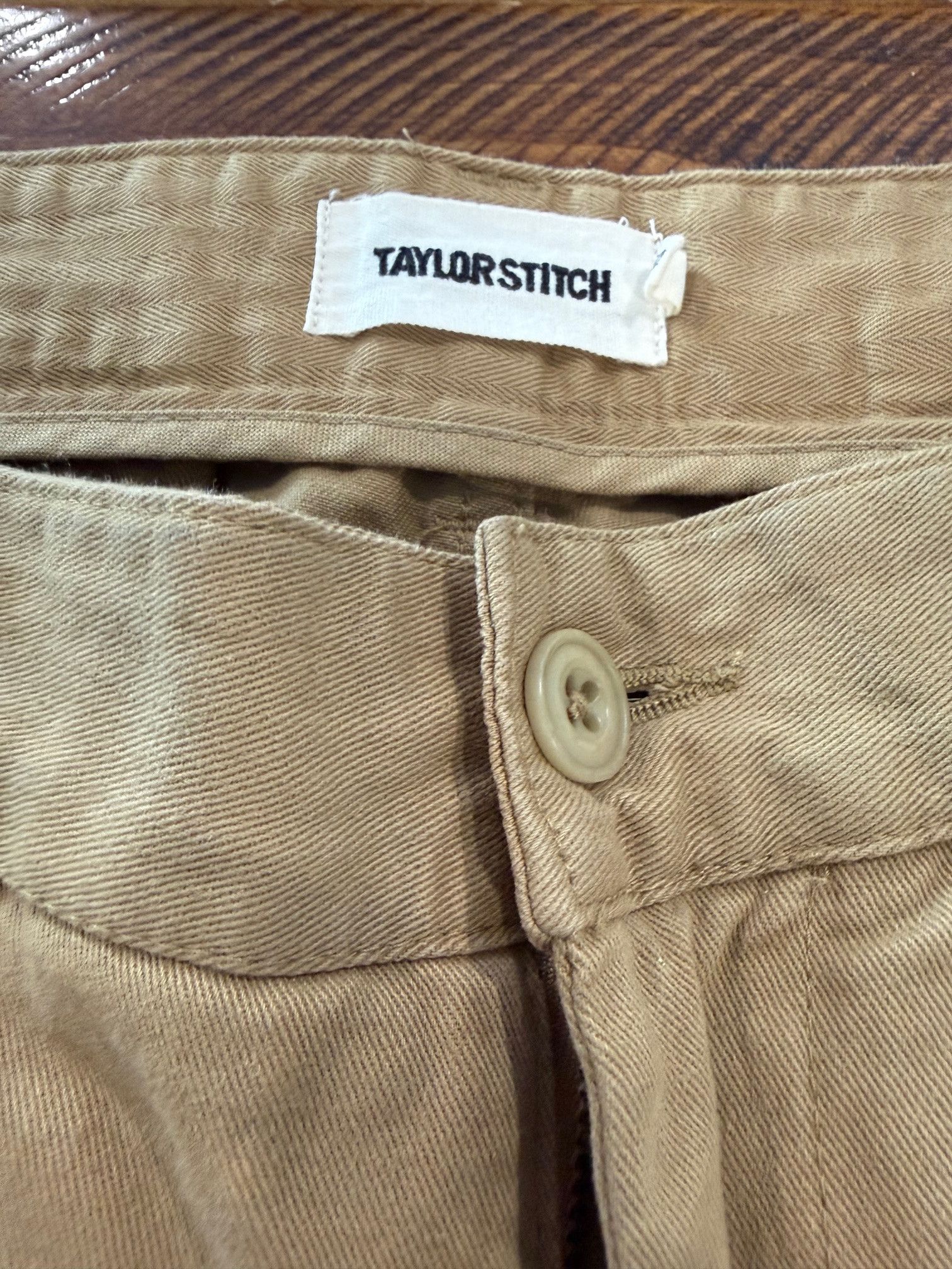 Taylor Stitch Slim Foundation Pant in Organic Khaki Size US 35 - 2 Thumbnail