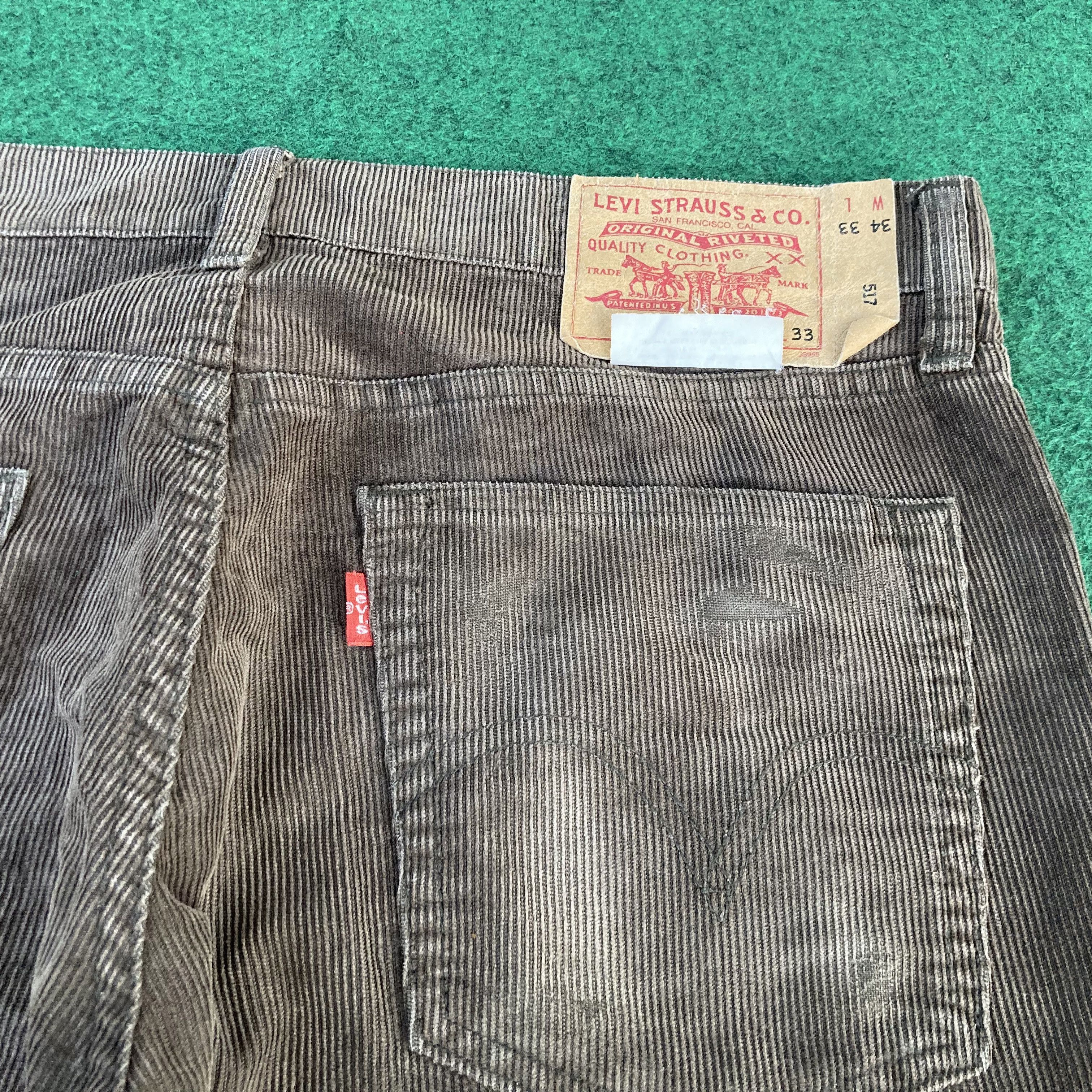 Levi's 34x32 Vintage Levis 517 Denim Corduroy Flare Bootcut Jeans Size US 34 / EU 50 - 13 Thumbnail