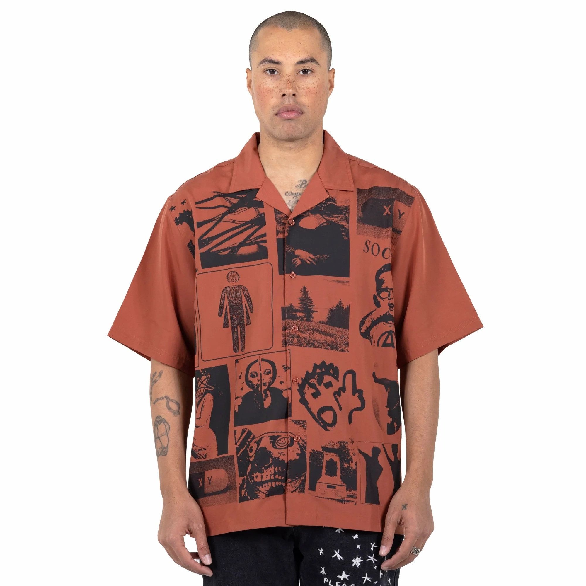 Pleasures NEW PLEASURES CHOICES CAMP COLLAR BUTTON SHIRT LARGE Size US L / EU 52-54 / 3 - 1 Thumbnail
