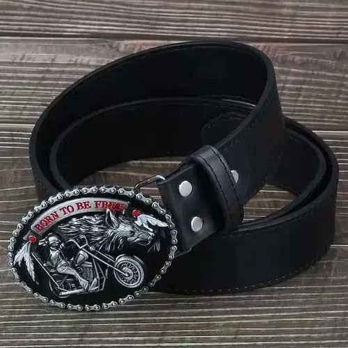 Other Motorcycle And Wolf Buckle Fashion Decorative Belt Size ONE SIZE - 2 Thumbnail
